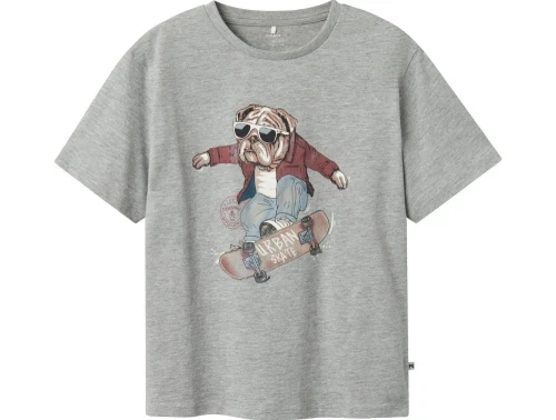 Name It grå meleret t-shirt med skater print